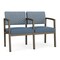 Lesro Lenox 2 Seat Tandem Seating W/ Arm, 43.5 in W 24.5 in L 32 in H LS2103 - alternate 1